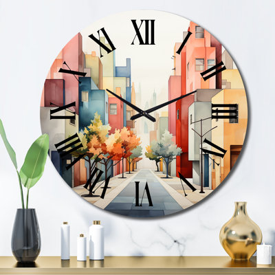 Street Art Paint I - Cityscapes Wall Clock