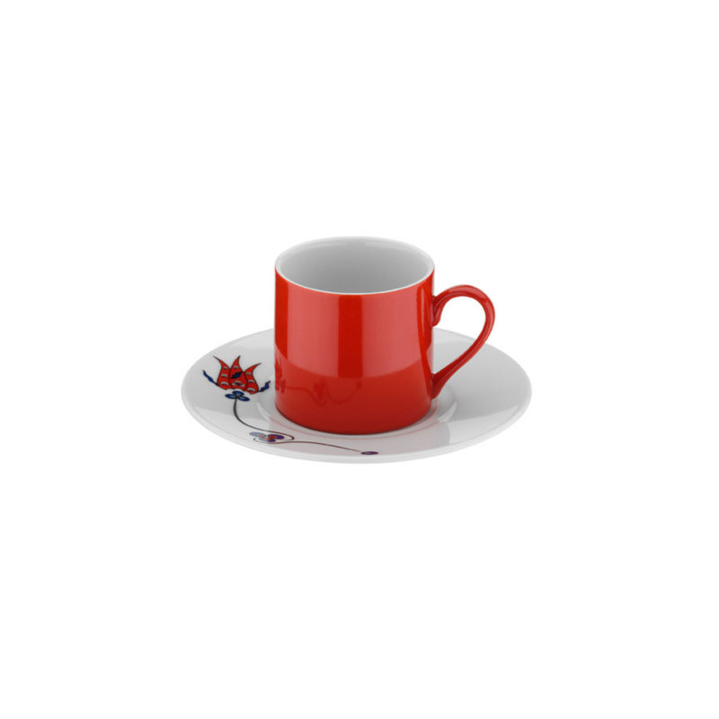 Porcelain Espresso Cup and Saucer