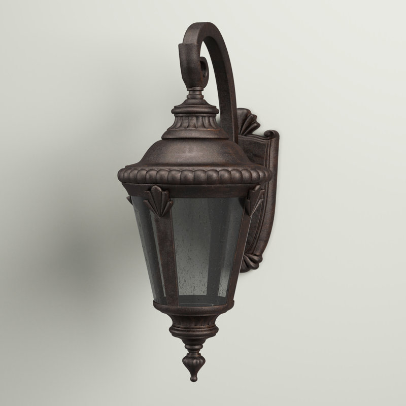 Lanterne murale d'extérieur 1 lumière Siclen, rouille, H 19 po x l 8 po x P 13,5 po