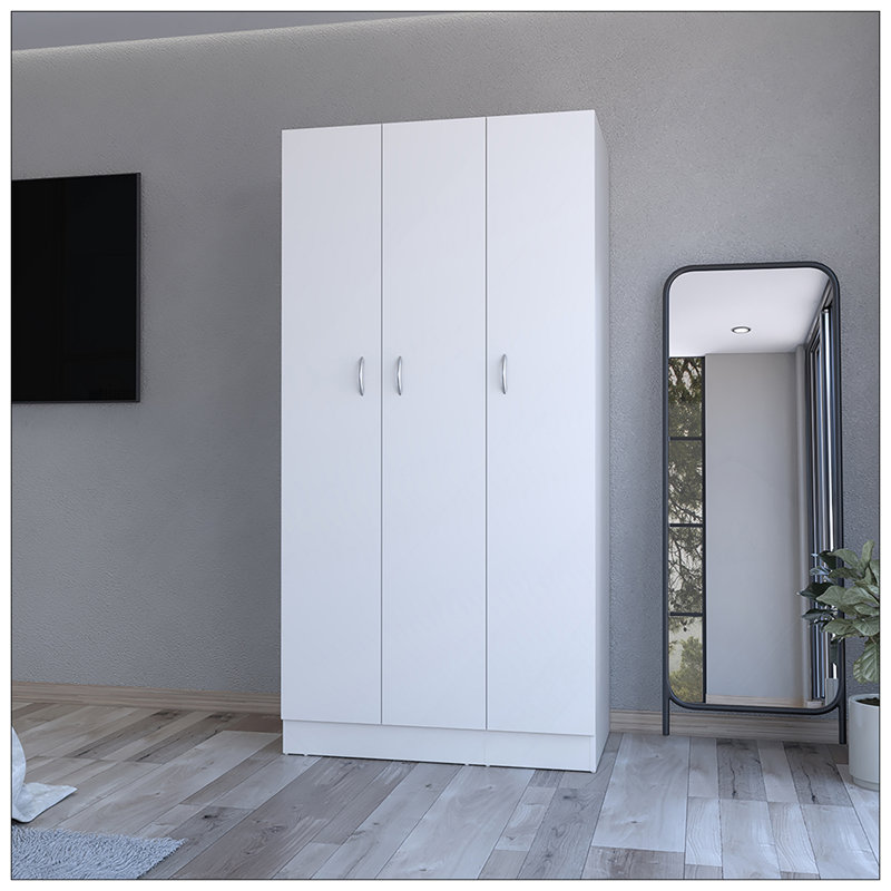 Garde-robe Erie, chambre à coucher, blanc, Blanc