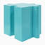 Ensemble de 3 tables de casse-tête artistique, tables d'appoint modulaires MGO avec emboîtement (2 convexes et 1 concave), capacité de 200 lb pour l'intérieur et l'extérieur, couleur bleu clair-130632885