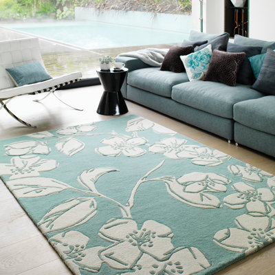 Louise Hand Tufted Teal Blue Rug
