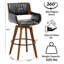 Tabourets pivotants modernes en similicuir (ensemble de 3)-935754970-935754971