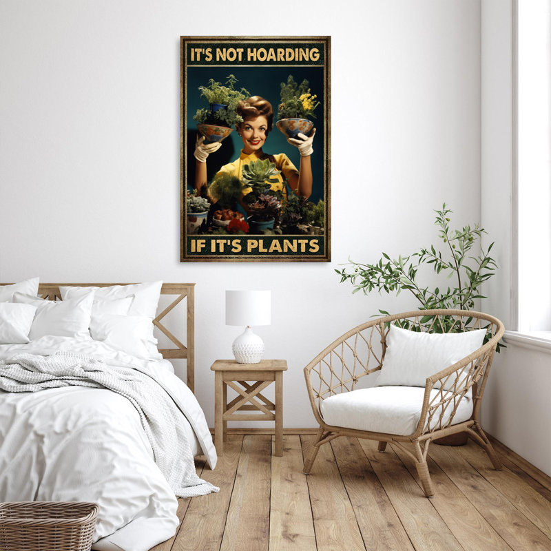 Its Its Hoarding If Its Plants - 1 pièce, impression d'art graphique rectangulaire sur toile tendue