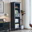 Noir massif + vitrines en bois manufacturé