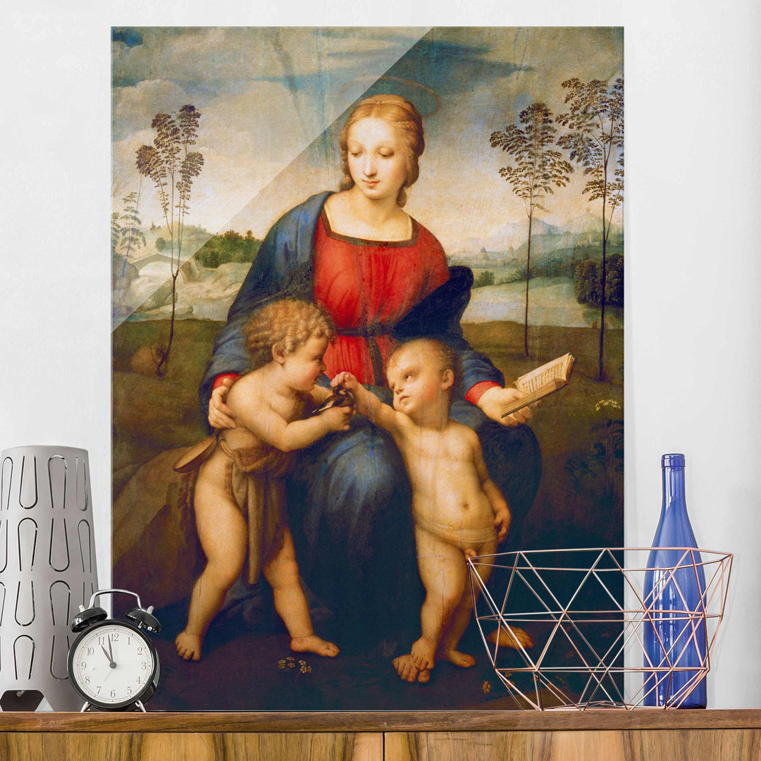 Glasbild Madonna mit dem Stieglitz von Raffael