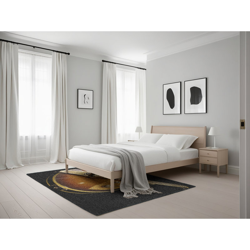 Tapis électrique brun pour guitare électrique, Rectangle 5 pi x 7 pi