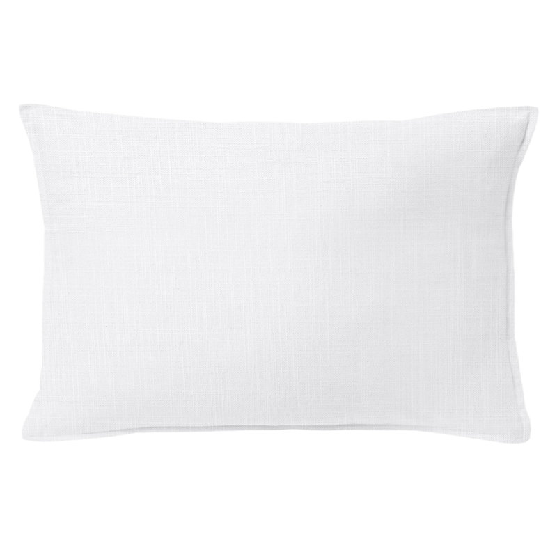 Oreiller oblong blanc 14 po x 20 po Lynnin