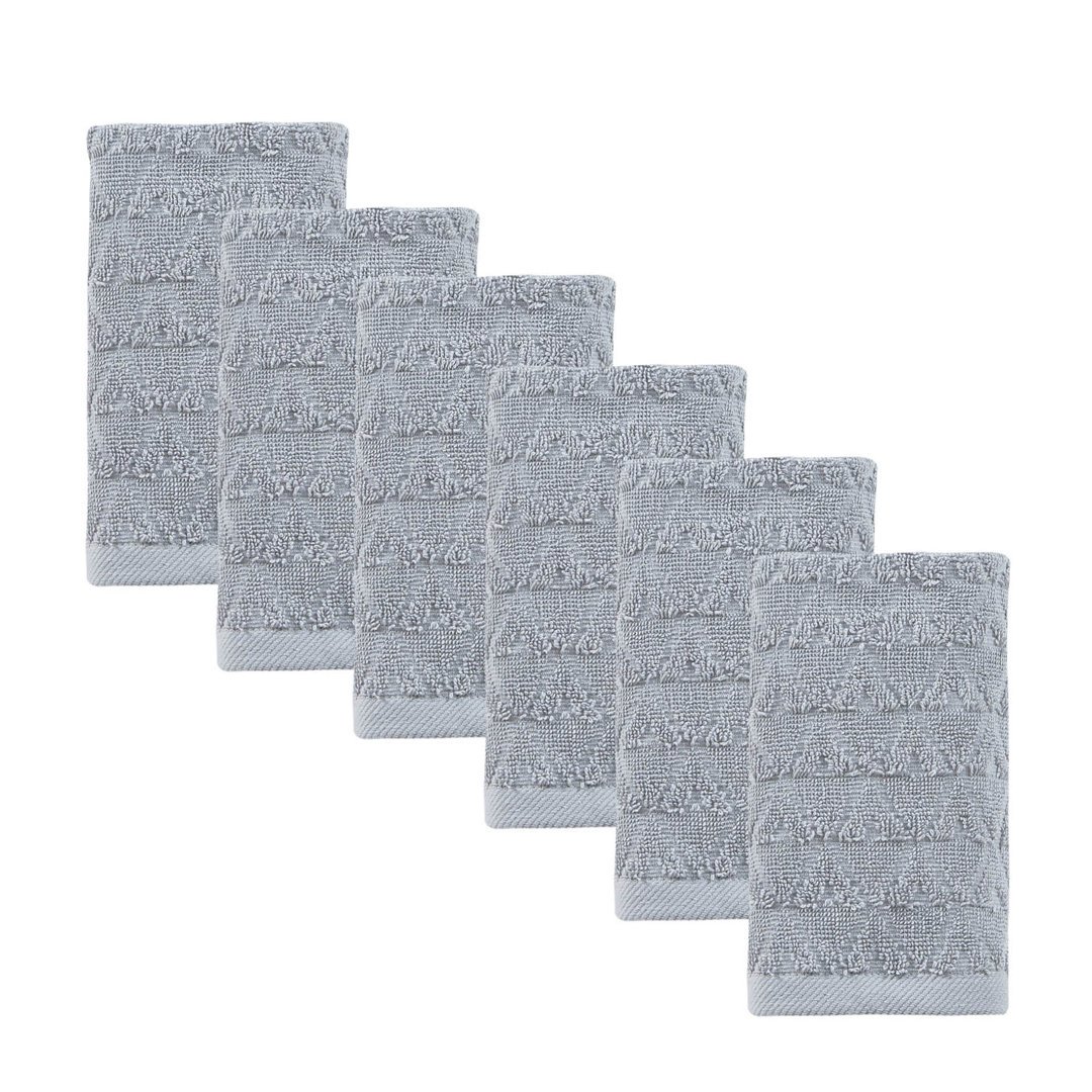 Spotts 6 Piece Turkish Cotton Washcloth Towel Set (Set of 6) Foundry Select 