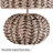 15.67" Brown Boho Table Lamp with Round Sphere Woven Base