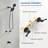 2 Handle Shower Faucet Set With Tub Spout Bathtub Shower Faucet Combo Set Shower System Complete Tub And Shower Trim Kit Wall Mounted Two Handles Shower Fixtures-102401911