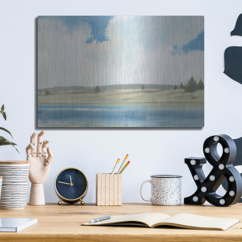 Highland Dunes «Tranquil Landscape» par James Wiens, art mural en métal, H 12 po x l 16 po