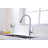 Single Handle Pull Down Sprayer Kitchen Faucet in Chrome-50629083