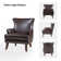 Aviles  29.2" W Vegan Leather Wingback Armchair