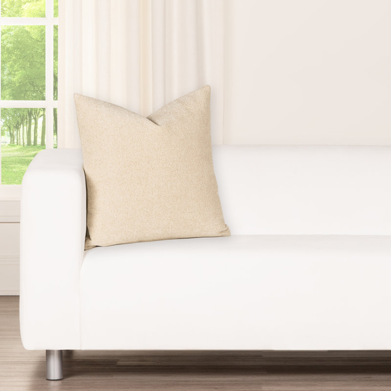 Coussin décoratif Cascade Getty, Tanné, Carré 16 po, Polyester
