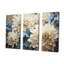 «Chrysanthemums White Blue Mosaic Garden II - Chrysanthemums», ensemble d'art sur toile-107766572-107766573