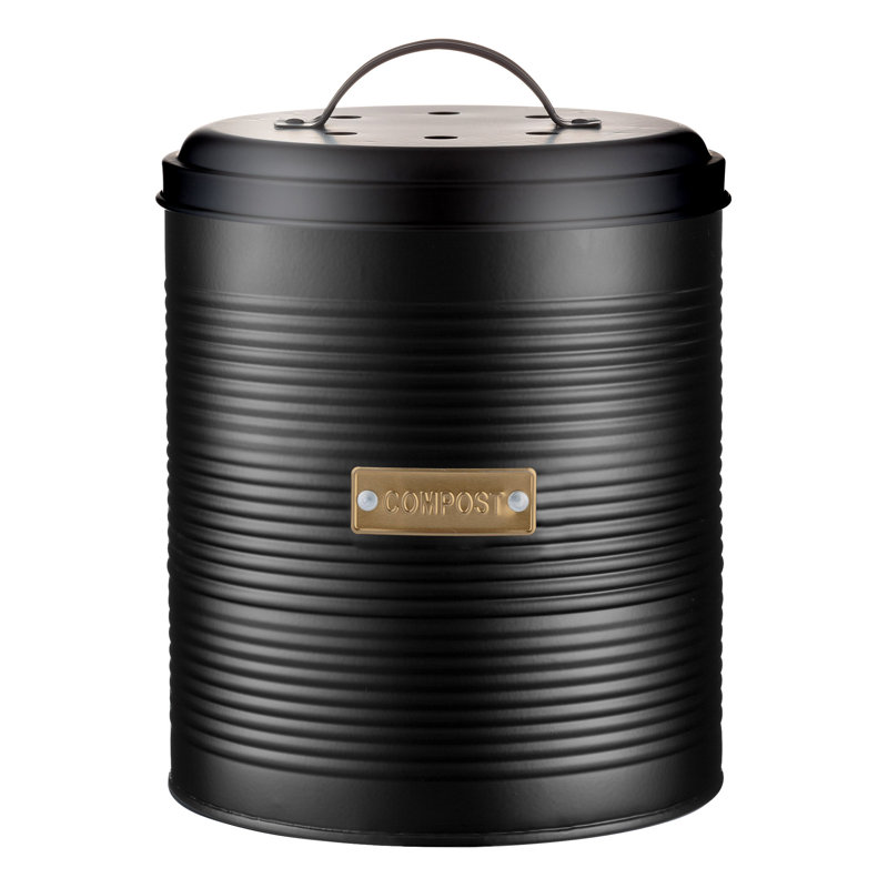 Otto 2.5L Compost Bucket, Satin Black
