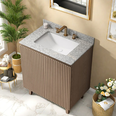 Meuble-lavabo (doit inclure le meuble-lavabo et le lavabo) 30 po Granite Modern