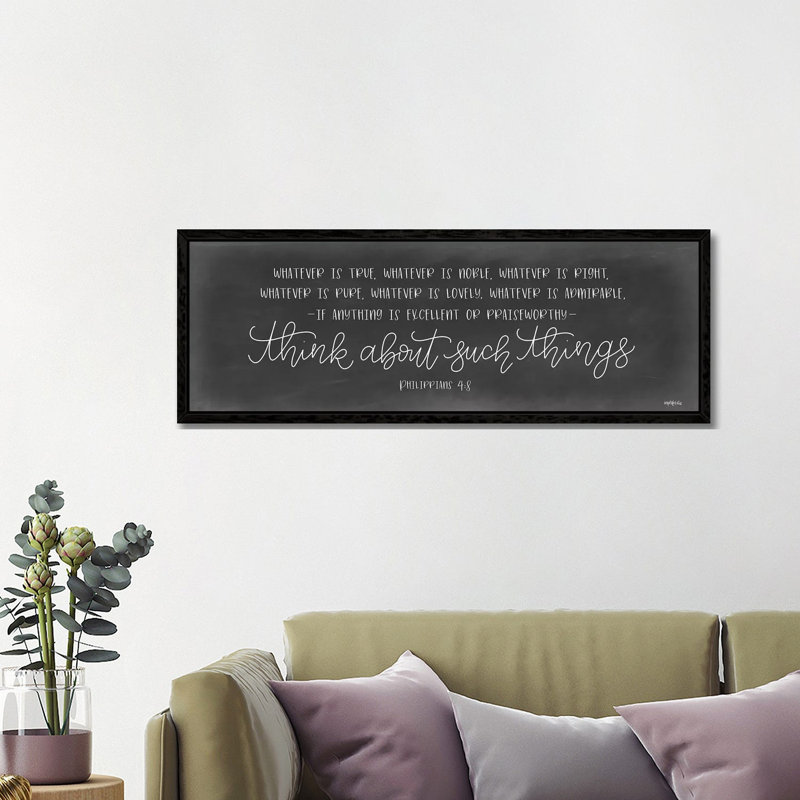 Sanctuary by Imperfect Dust - Panoramic Textual Art on Canvas, Black Framed, 40.64cm H x 121.92cm W x 3.81cm D