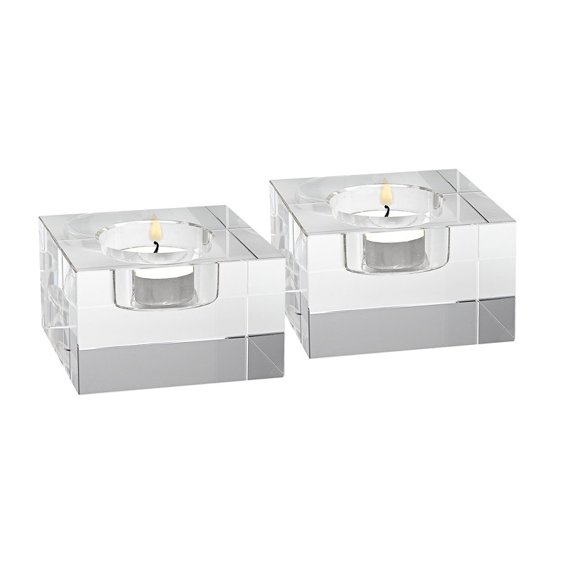2'' H Glass Tabletop Candlestick