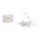 This Unique LED Chandelier Is In A White Finish. The Frame Is Made Out Of Metal, And The LED Bulb Is Integrated Into The Frame. The Adjustable Cord Link Makes This Fixture Suitable For Most Ceiling Heights.