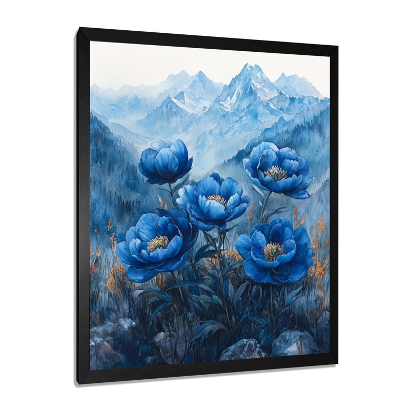 Bardon - Floral Canvas Art Print, Noir, noir, noir, noir, Reproduction encadrée d'une seule photo, H 20 po x l 12 po