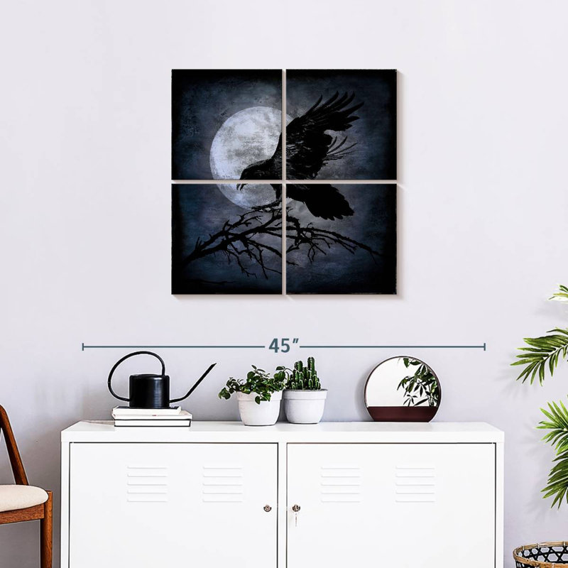 Kelan Moonlight Crow, 26" H x 26" W