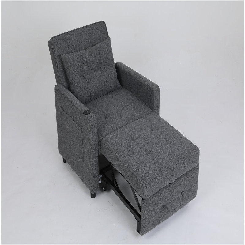 Canapé-lit convertible 3 en 1 Sleeper Chair, Gris antique