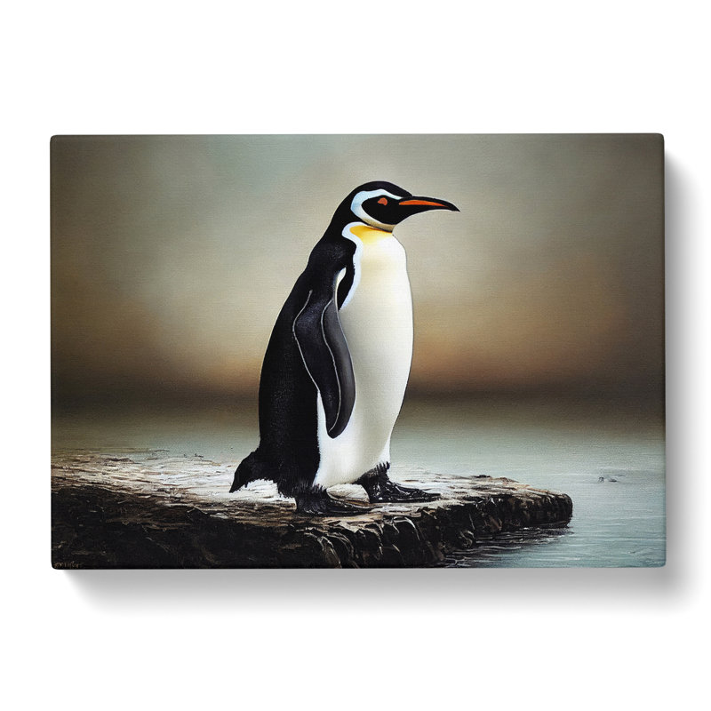 Lone Penguin - Wrapped Canvas, 40cm H x 60cm W x 3cm D