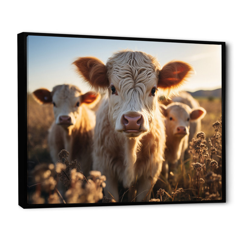 Bouvier de la famille II - impression, Cadre flottant noir, H 24 po x l 32 po x P 1 po