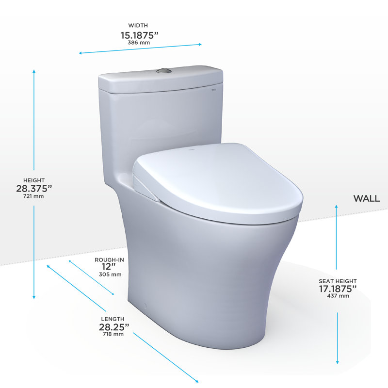 Aquia® IV 1.28 GPF Elongated Floor Mounted One-Piece Toilet