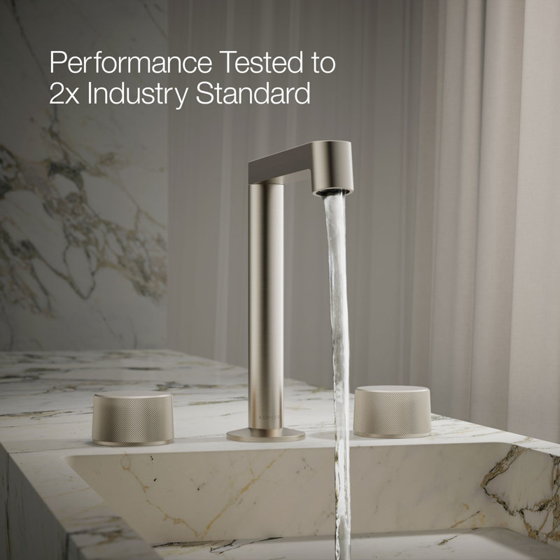Components™ Bathroom Sink Handles with Oyl Design, Vibrant Brushed Nickel