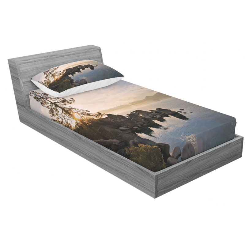 Microfiber Sheet Set, Twin Sheet Set with Fitted Sheet