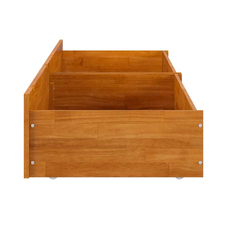 Tiroirs de rangement sous le lit Rasnick, Grand / très grand / simple TG, Light Toffee