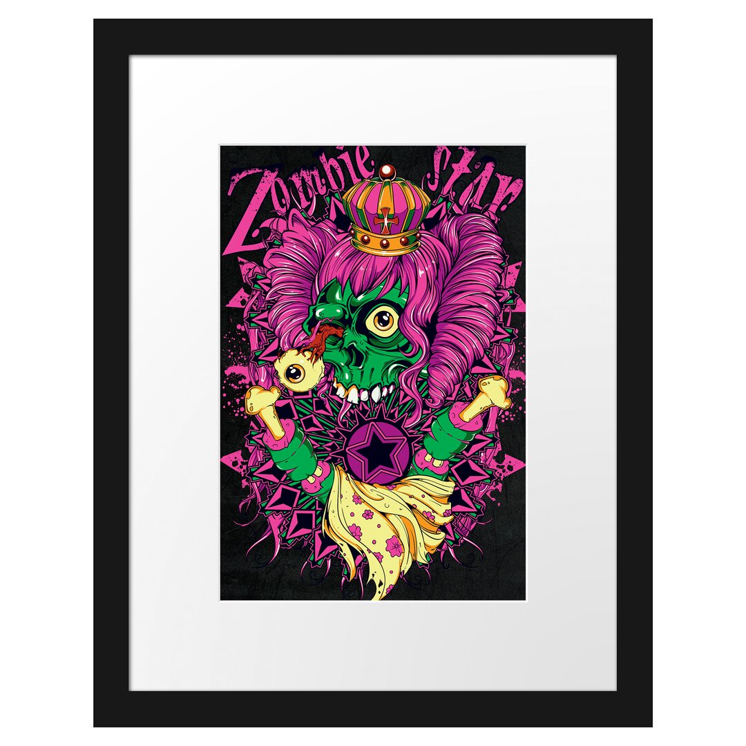 Gerahmtes Poster Lsd-Zombie Black