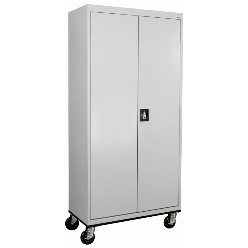 Steel, 78" H x 36" W  x  24" D, Dove Gray