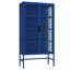 Armoire de rangement à double porte vitrée avec tablettes réglables Buffet en acier laminé à froid-1134338669