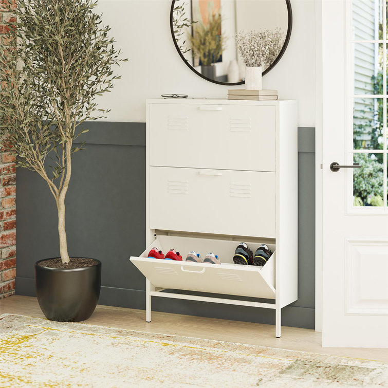 Gioia 4 - Shelf Storage Cabinet Hashtag Home Color: Soft White