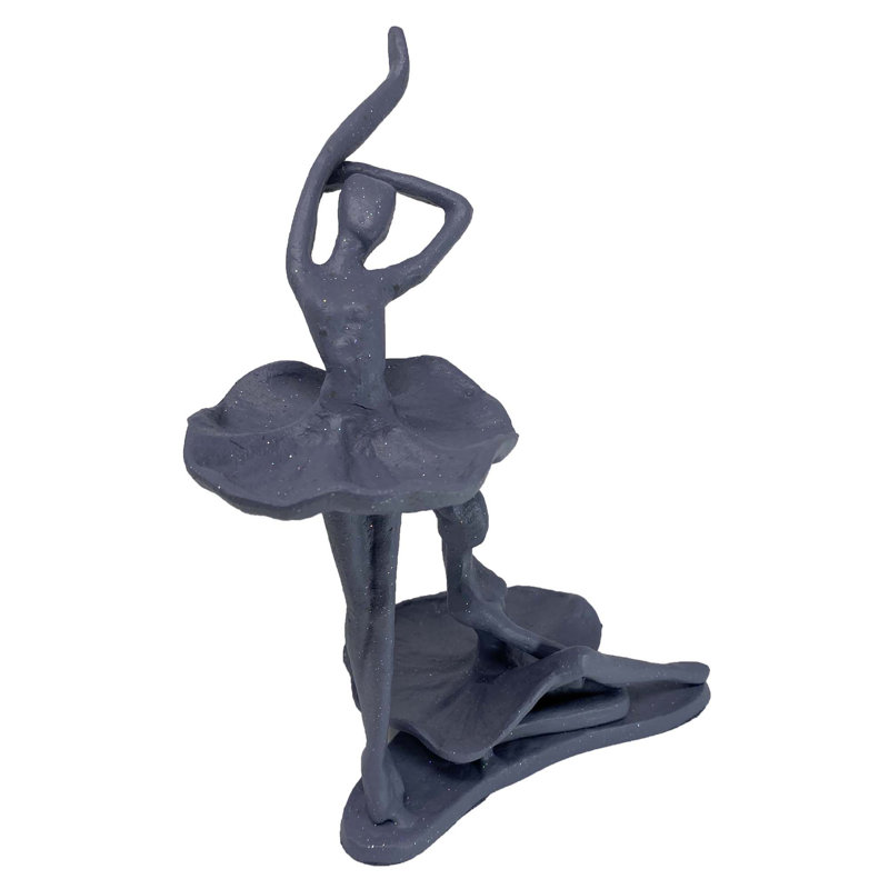 Christina BALLET PAIR Iron Figurine 21cm, Grey Shimmer