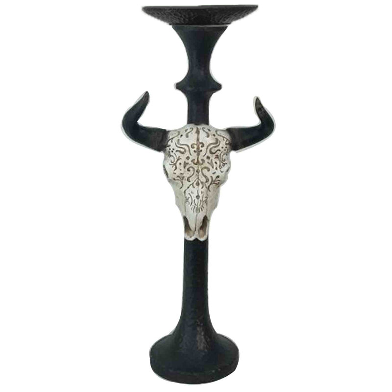 14.76'' H Iron Tabletop Candlestick