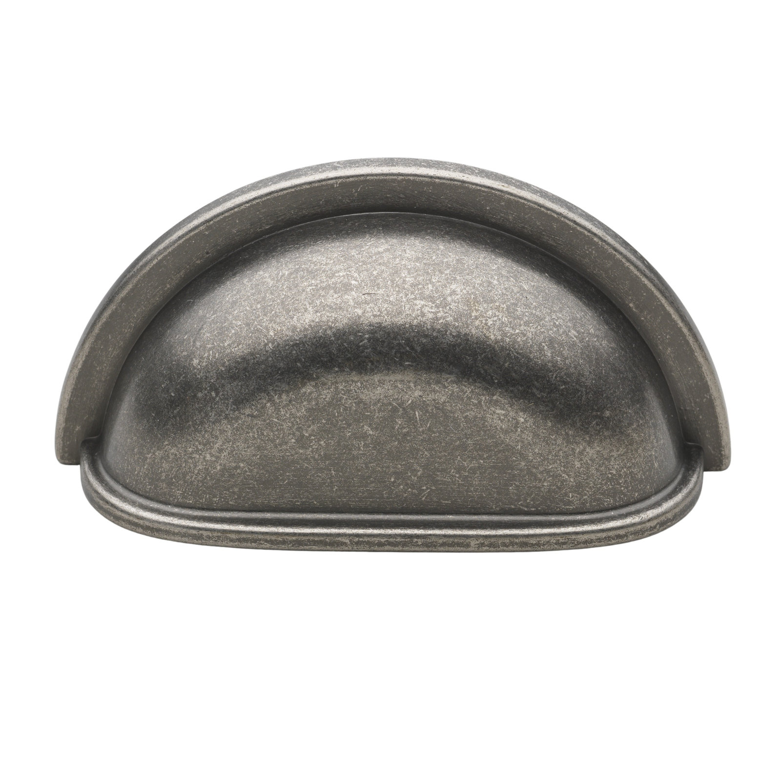 Classic 3" Center to Center Cup/Bin Pull, Weathered Nickel