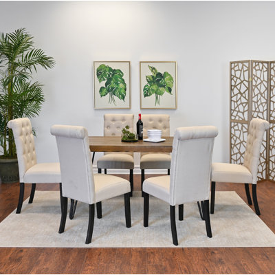 Ensemble de salle à manger 7 pièces Ashford, table de salle à manger en épingle à cheveux avec 6 chaises, 4 options de couleurs