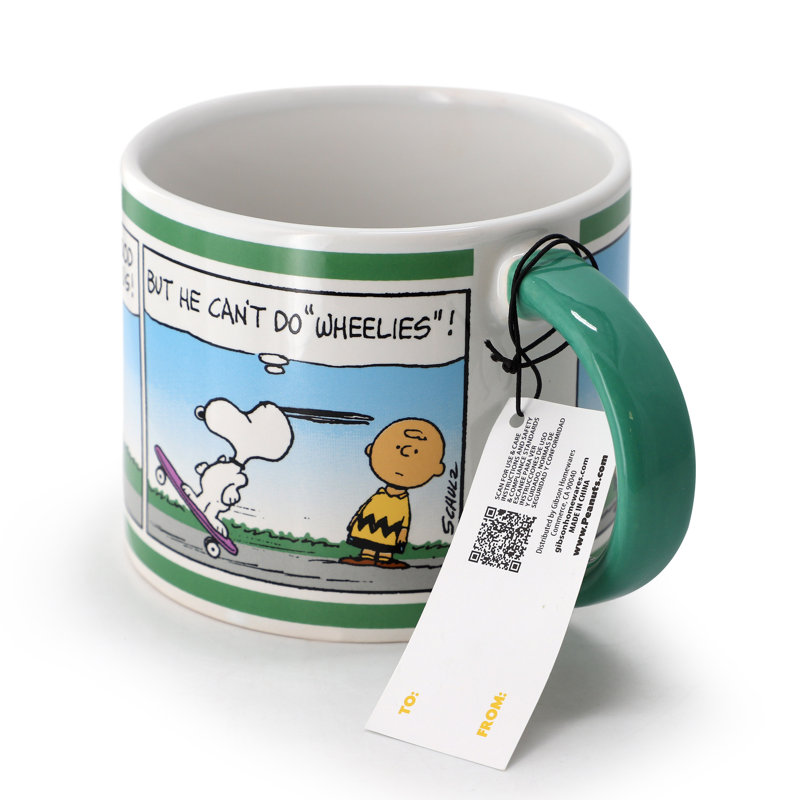 Peanuts Today on Peanuts 4 Piece 20 Ounce Stoneware Mug Set in Assorted Colors