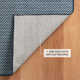 Herringbone Navy Machine Washable Rug