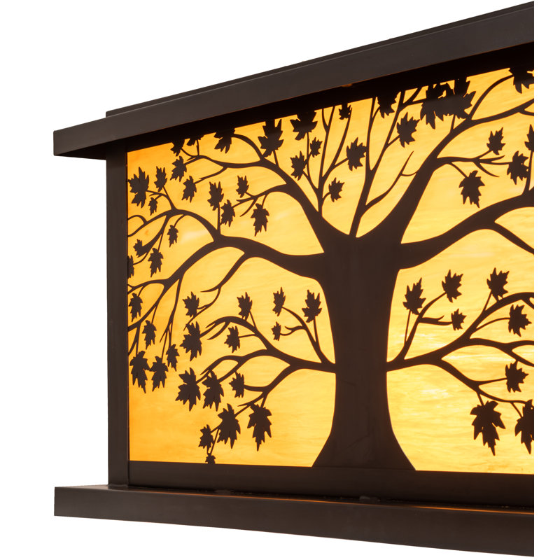 Tête de lanterne câblée 1 lumière H 16,5 po Craftsman Brown