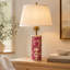 Floral Vine Bone Inlay Accent Table Lamp – Fuchsia-608039913