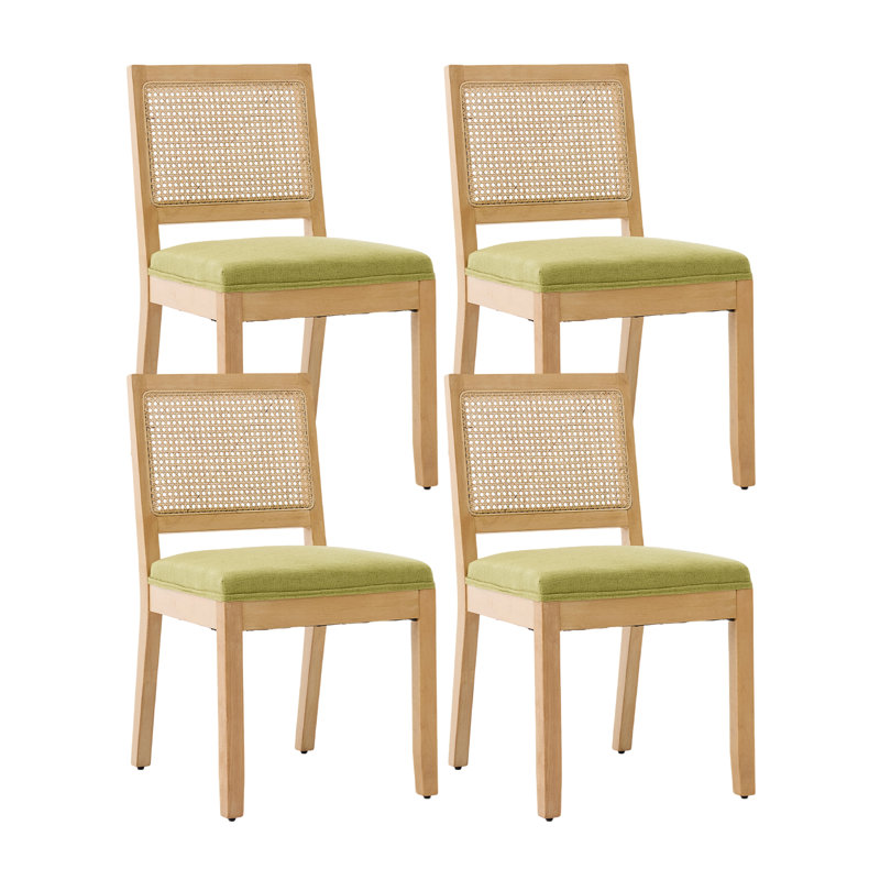 Ensemble de 4 chaises de salle à manger Olive Green, 4, Vert olive