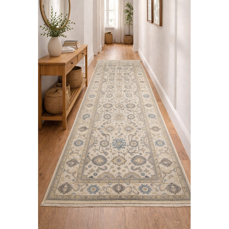 Tapis oriental Oushak Chobi de 9 po x 18 po Nellis