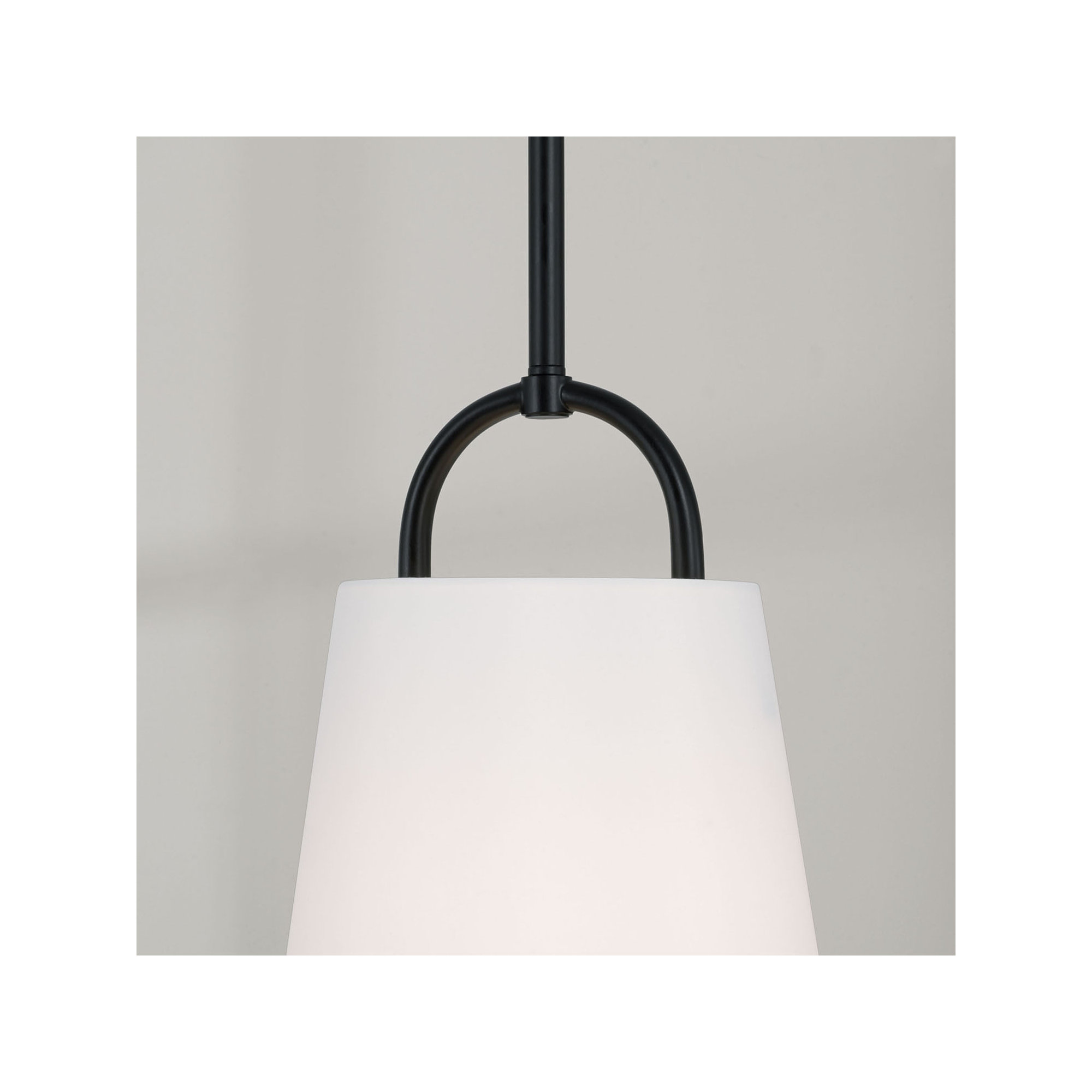 Single Light Poly-Blend Metal & Cloth Dimmable Pendant, Black, 13.75" H x 10" W x 10" D