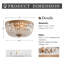 Lustre encastré en cristal brossé 3 lumières 14,2 po Macri